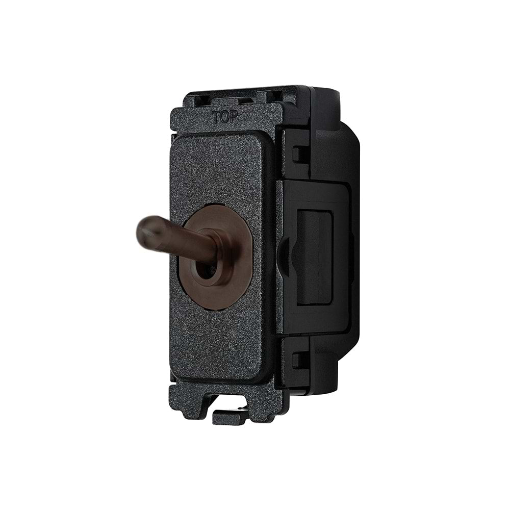 Heritage Bronze 20A Single Pole 2-Way TM-Grid Toggle Switch Module - The Palaces Collection