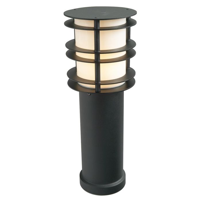 Stockholm 1 Light Medium Bollard - Black