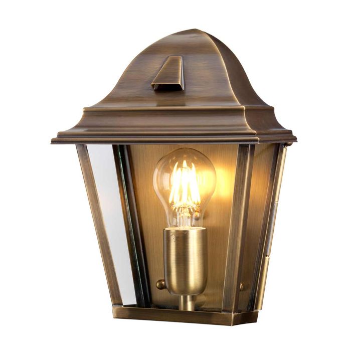 St James 1 Light Wall Lantern - Aged Brass