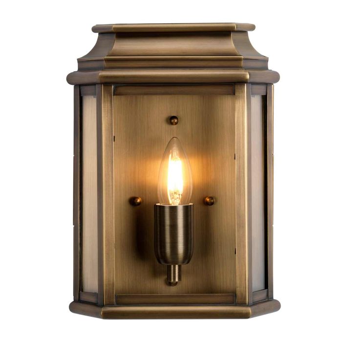 St Martins 1 Light Wall Lantern - Aged Brass