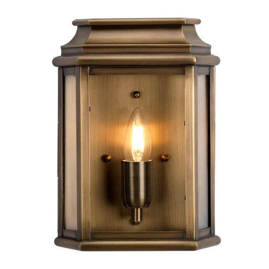 St Martins 1 Light Wall Lantern - Aged Brass