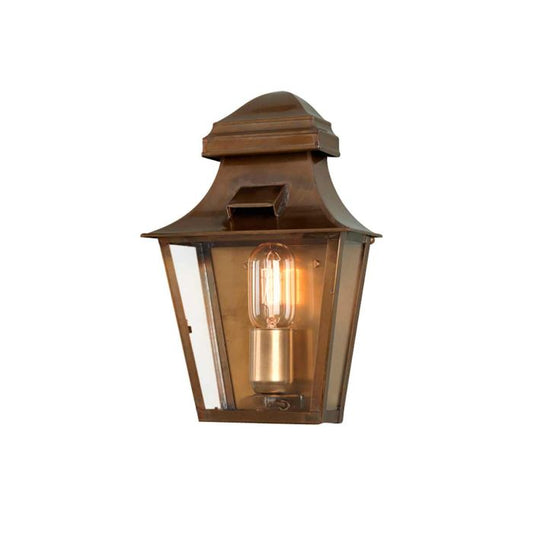St Pauls 1 Light Wall Lantern - Aged Brass