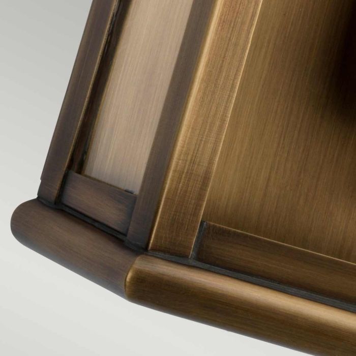 St Pauls 1 Light Wall Lantern - Aged Brass