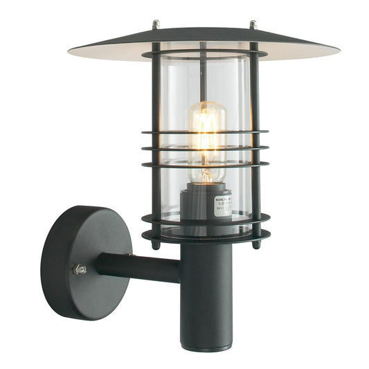 Stockholm 1 Light Wall Lantern – Black