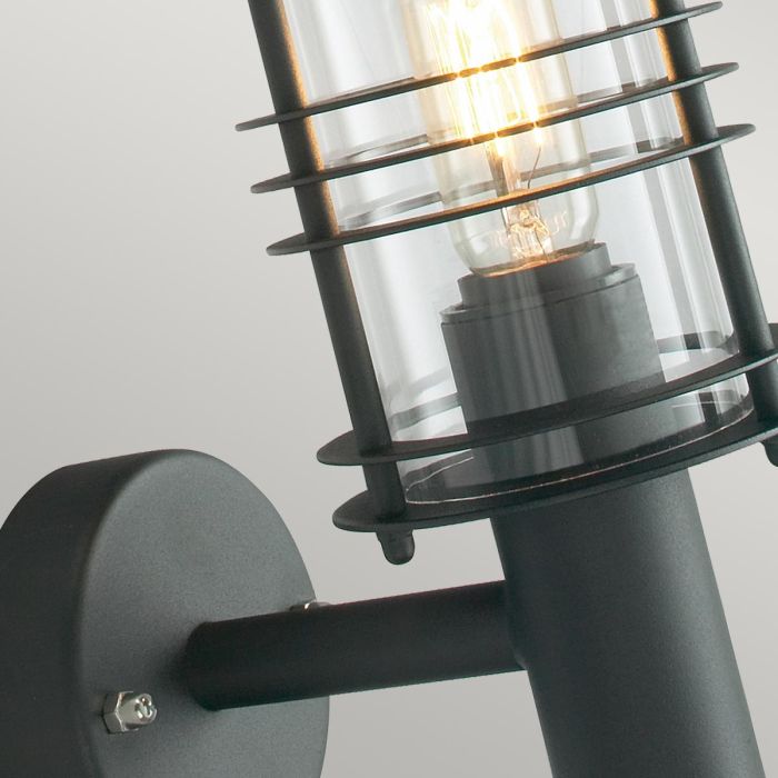 Stockholm 1 Light Wall Lantern - Black