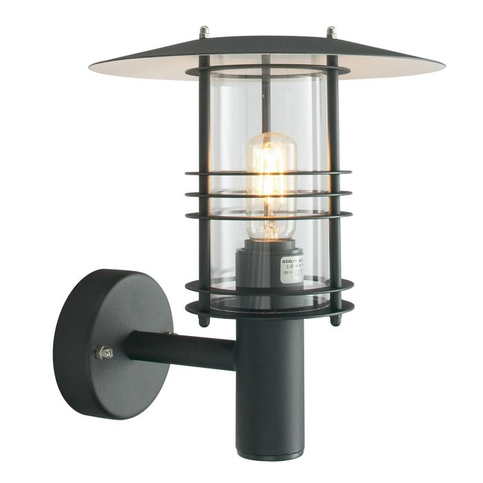 Stockholm 1 Light Wall Lantern - Black