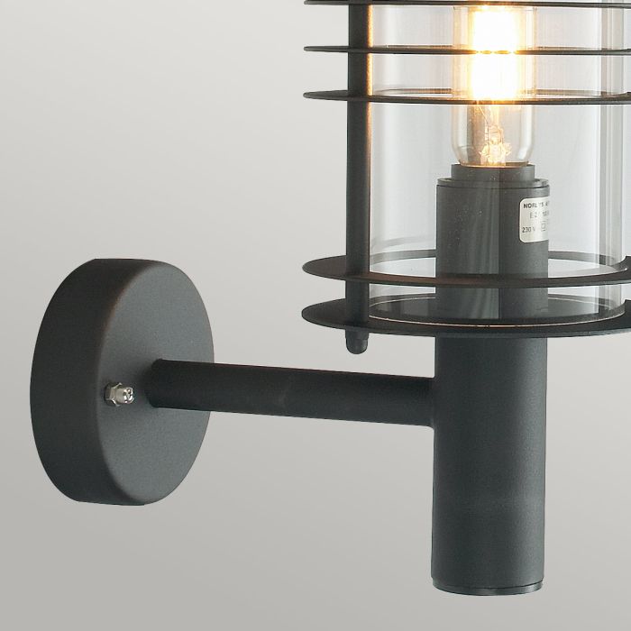 Stockholm 1 Light Grande Wall Lantern - Black