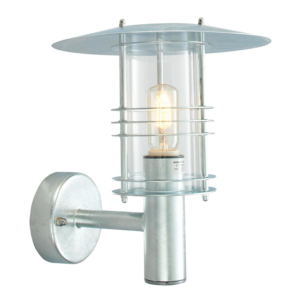 Stockholm 1 Light Wall Lantern – Galvanised