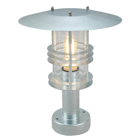 Stockholm 1 Light Pedestal – Galvanised