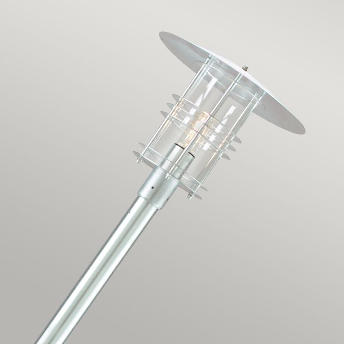 Stockholm 1 Light Grande Lamp Post - Galvanised