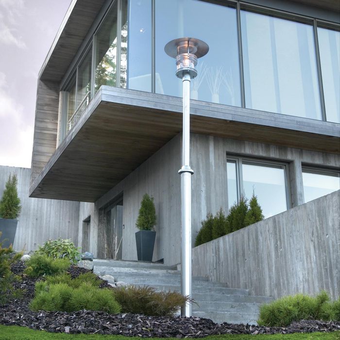 Stockholm 1 Light Grande Lamp Post - Galvanised