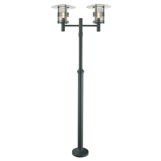 Stockholm 2 Light Twin Lamp Post – Black