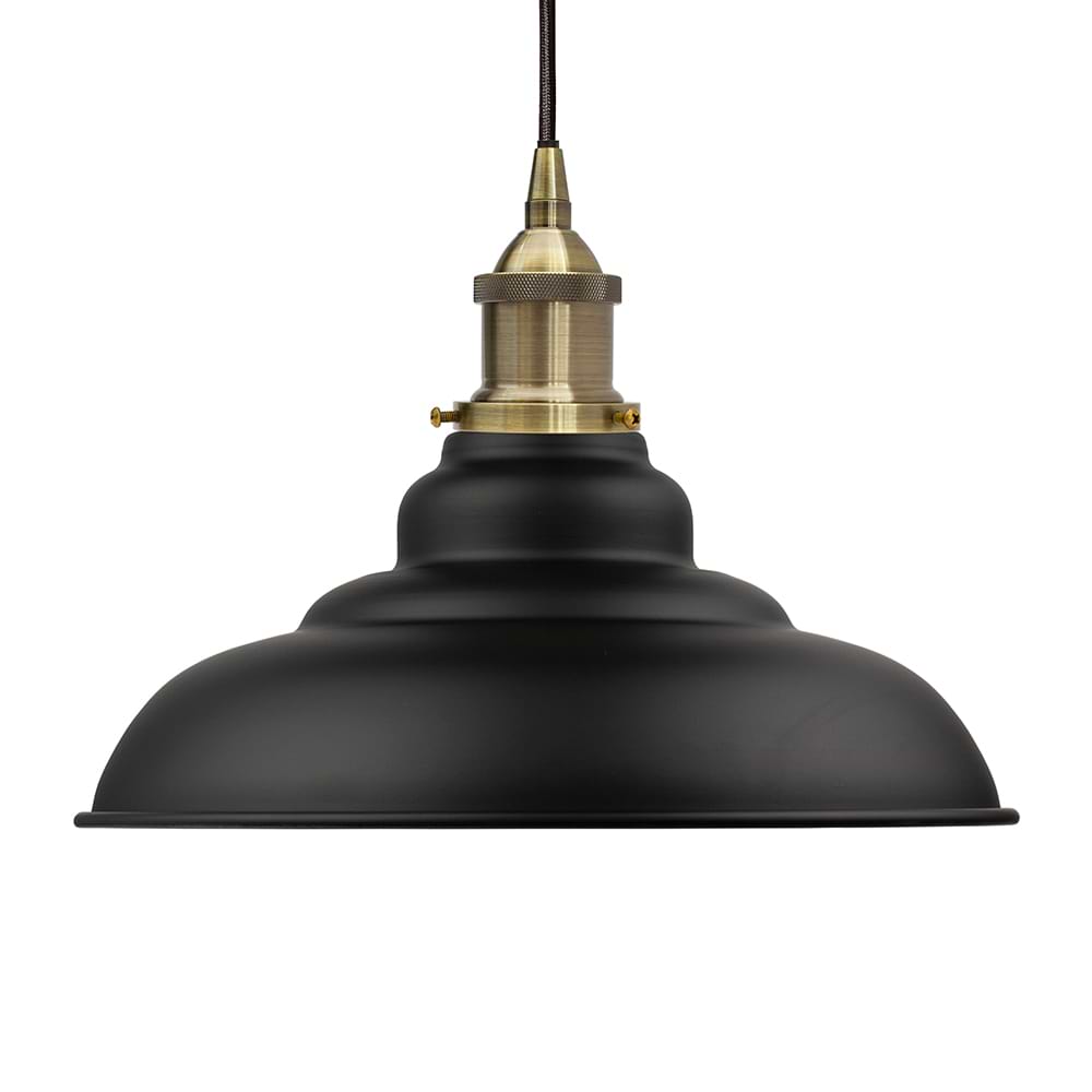 St Edmund's Painted Pendant Light in Matt Black