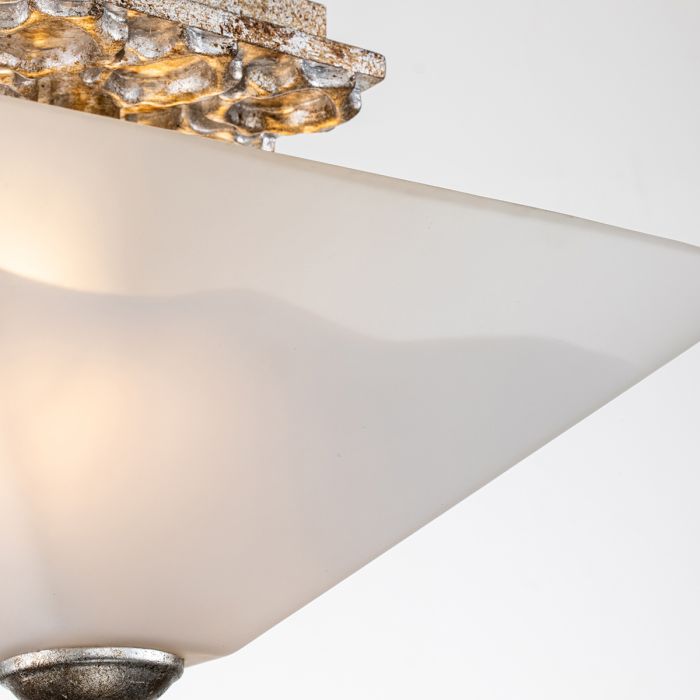 Star 2 lt Flush - Distressed Silver