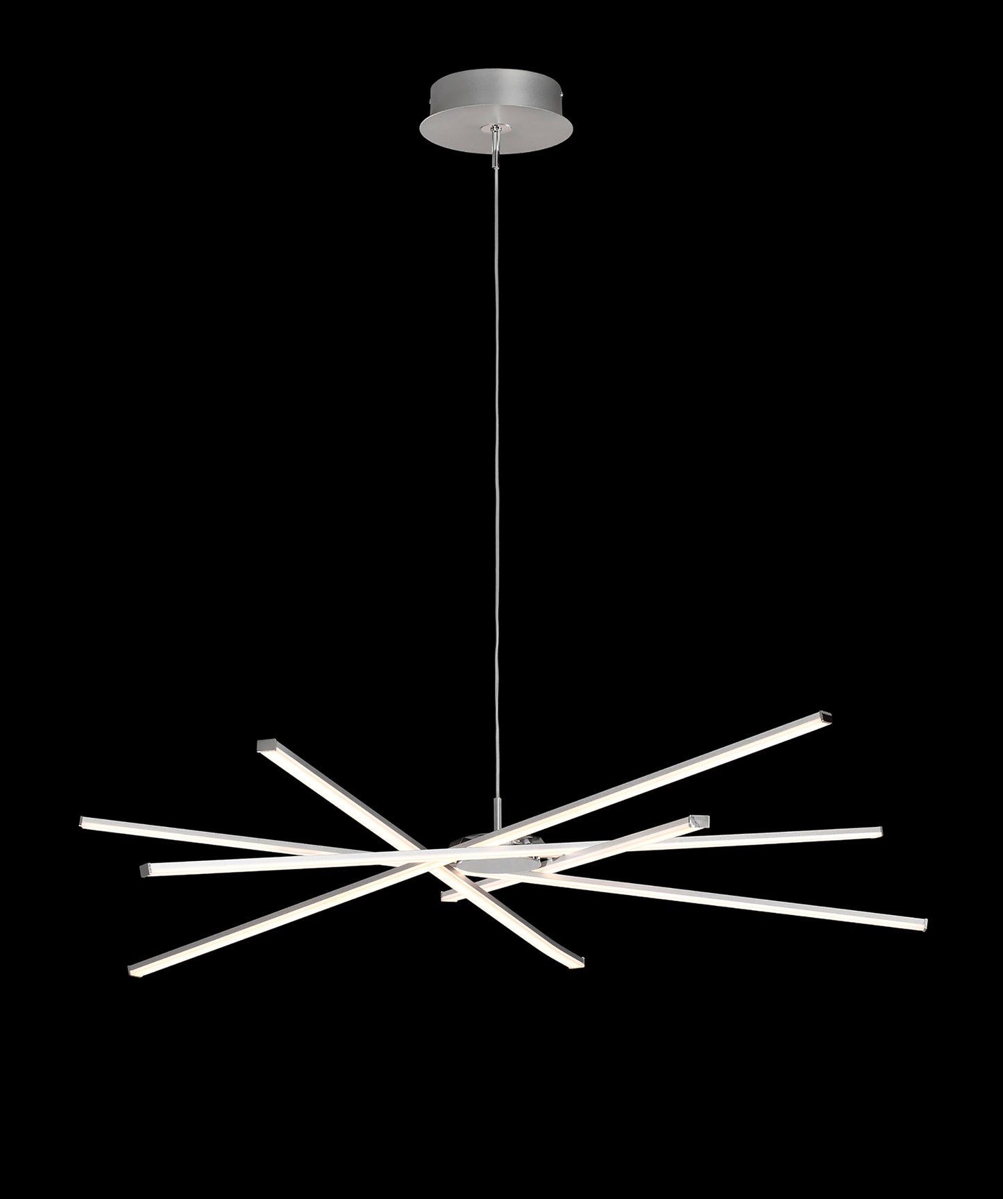 Star LED Pendant 100cm Round 60W 3000K, 4800lm, Dimmable Silver/Frosted Acrylic/Polished Chrome, 3yrs Warranty by Mantra