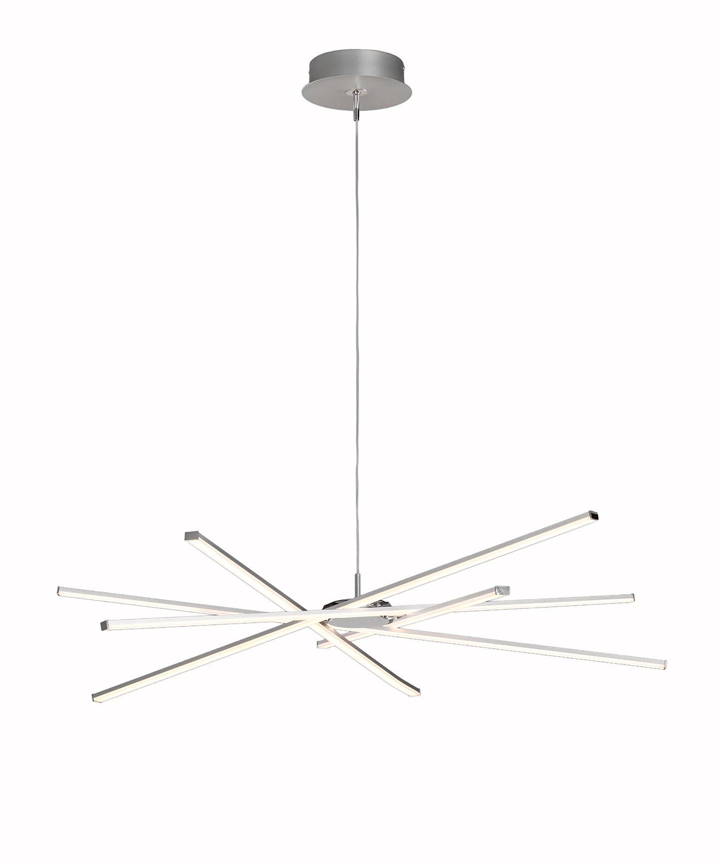 Star LED Pendant 100cm Round 60W 3000K, 4800lm, Dimmable Silver/Frosted Acrylic/Polished Chrome, 3yrs Warranty by Mantra