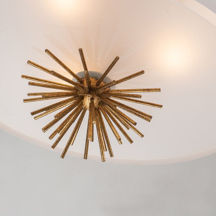 Staring 3 lt Pendant - Distressed Gold