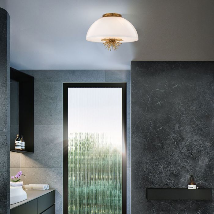 Staring 3 lt Pendant - Distressed Gold