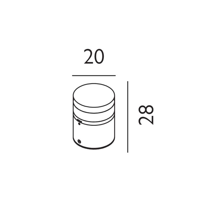 Stavanger LED Small Bollard - Graphite