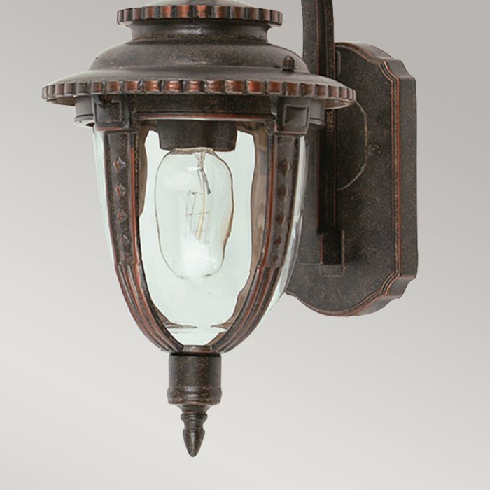 St Louis 1 Light Medium Wall Lantern - Weathered Bronze