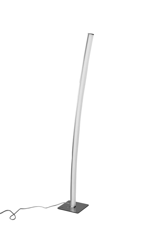 Surf Floor Lamp 23W LED Satin Nickel / Polished Chrome 3000K, 1590lm, Touch Dimmer 3yrs Warranty by Mantra