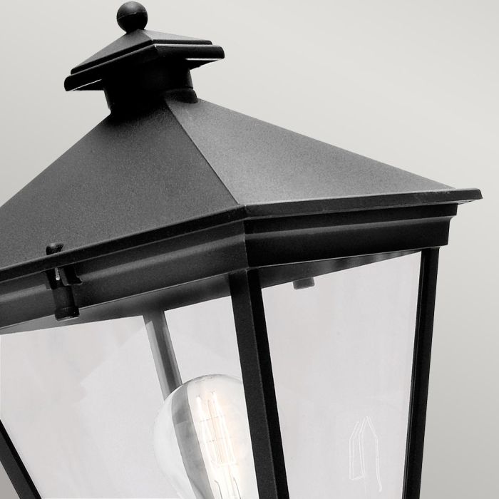 Turin 1 Light Up Wall Lantern - Black