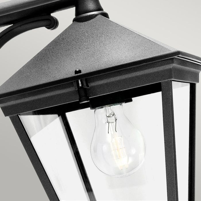 Turin 1 Light Down Wall Lantern - Black