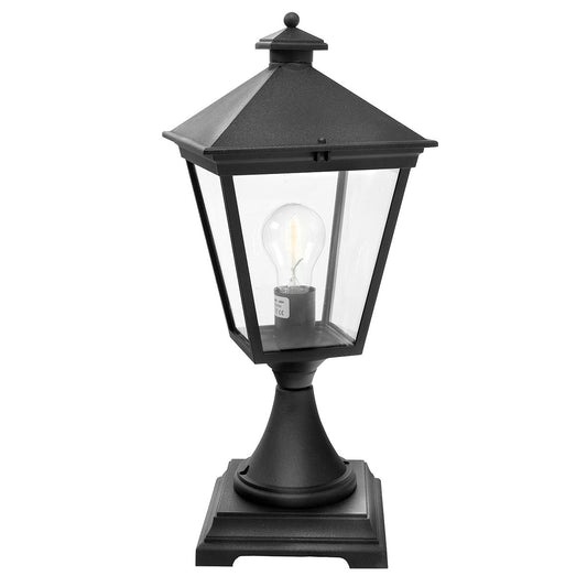 Turin 1 Light Pedestal – Black