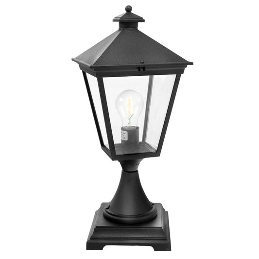 Turin 1 Light Pedestal - Black
