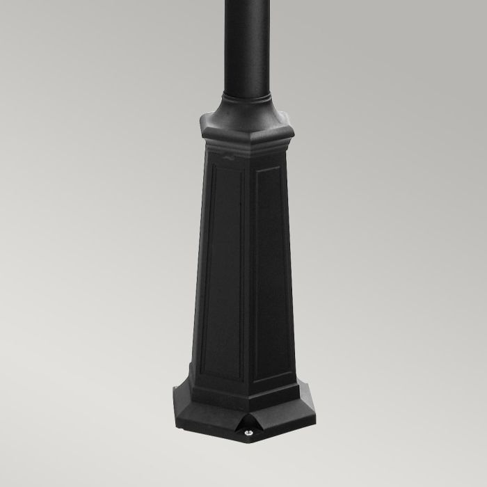Turin 3 Light Triple Lamp Post - Black