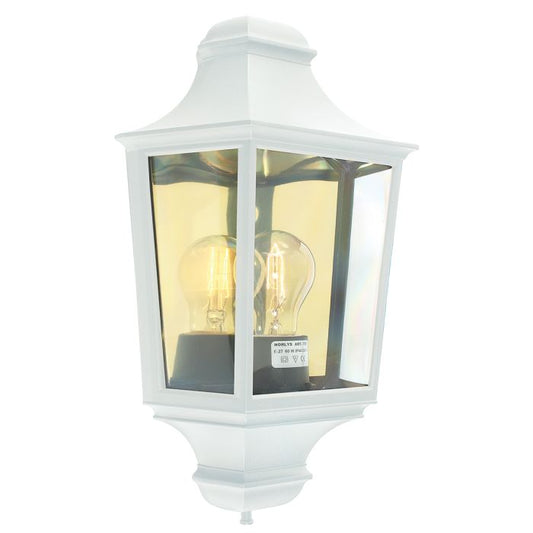 Turin 1 Light Half Lantern - White