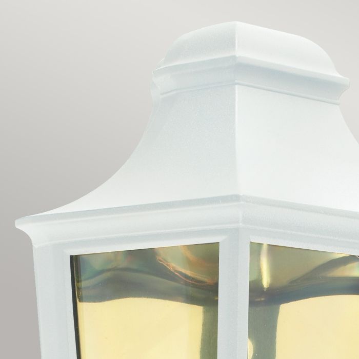 Turin 1 Light Half Lantern - White