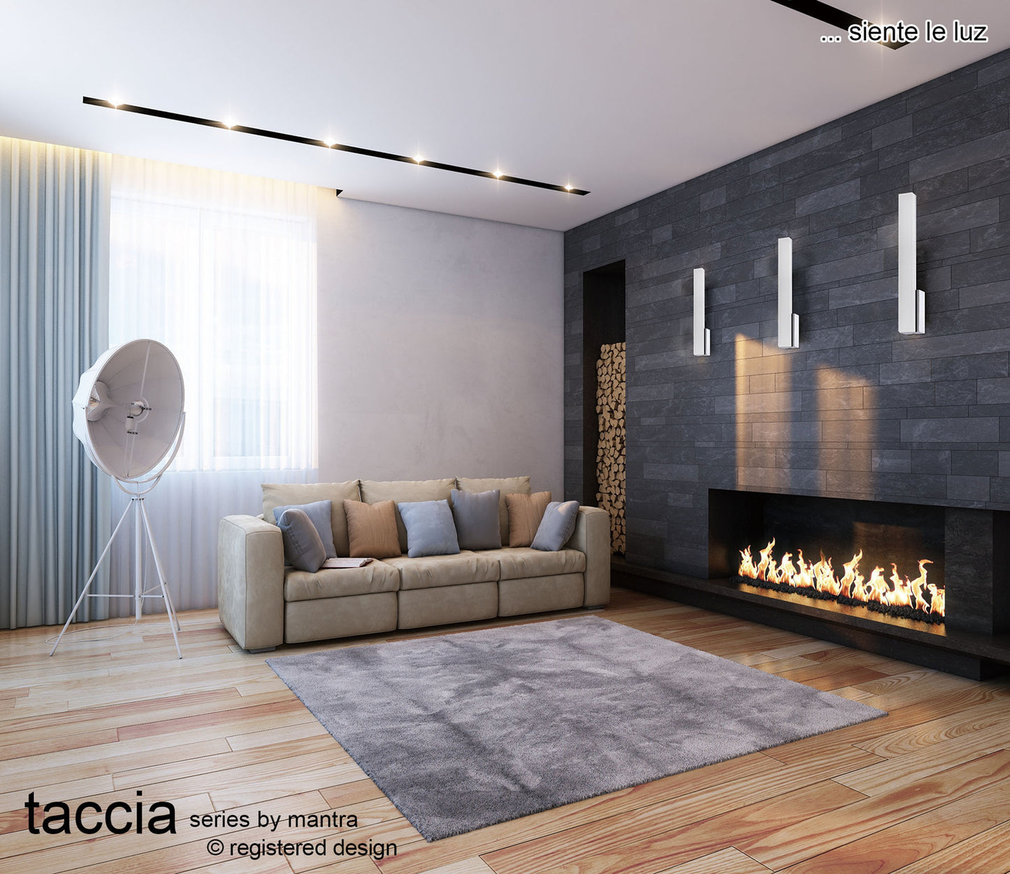 Taccía Pendant 28W LED Square 3000K, 2500lm, Polished Chrome/Frosted Acrylic, 3yrs Warranty by Mantra