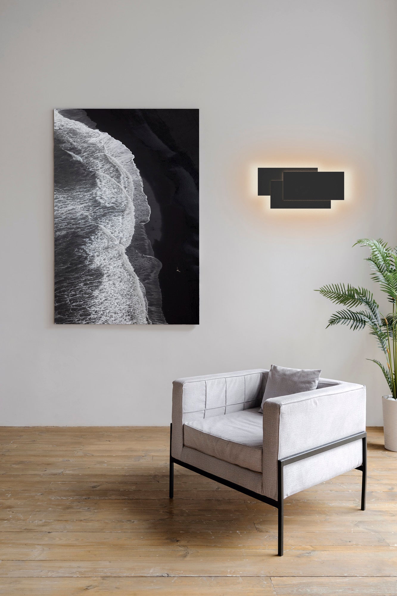 Tahiti Wall Light Rectangles 5W LED 3000K Matt White, 285lm, 3yrs Warranty by Mantra