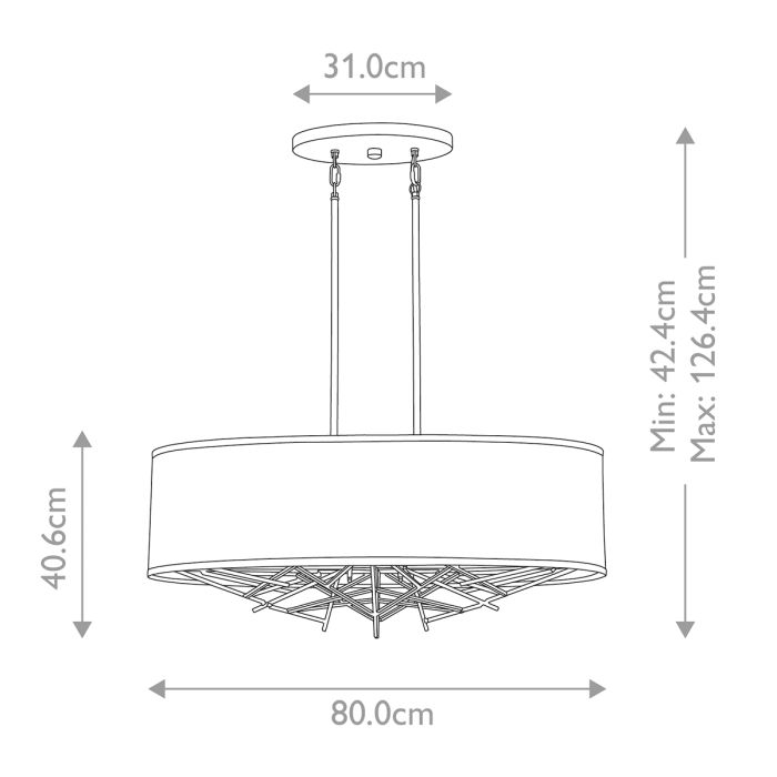 Taiko 5 Light Island Pendant - Olde Bronze