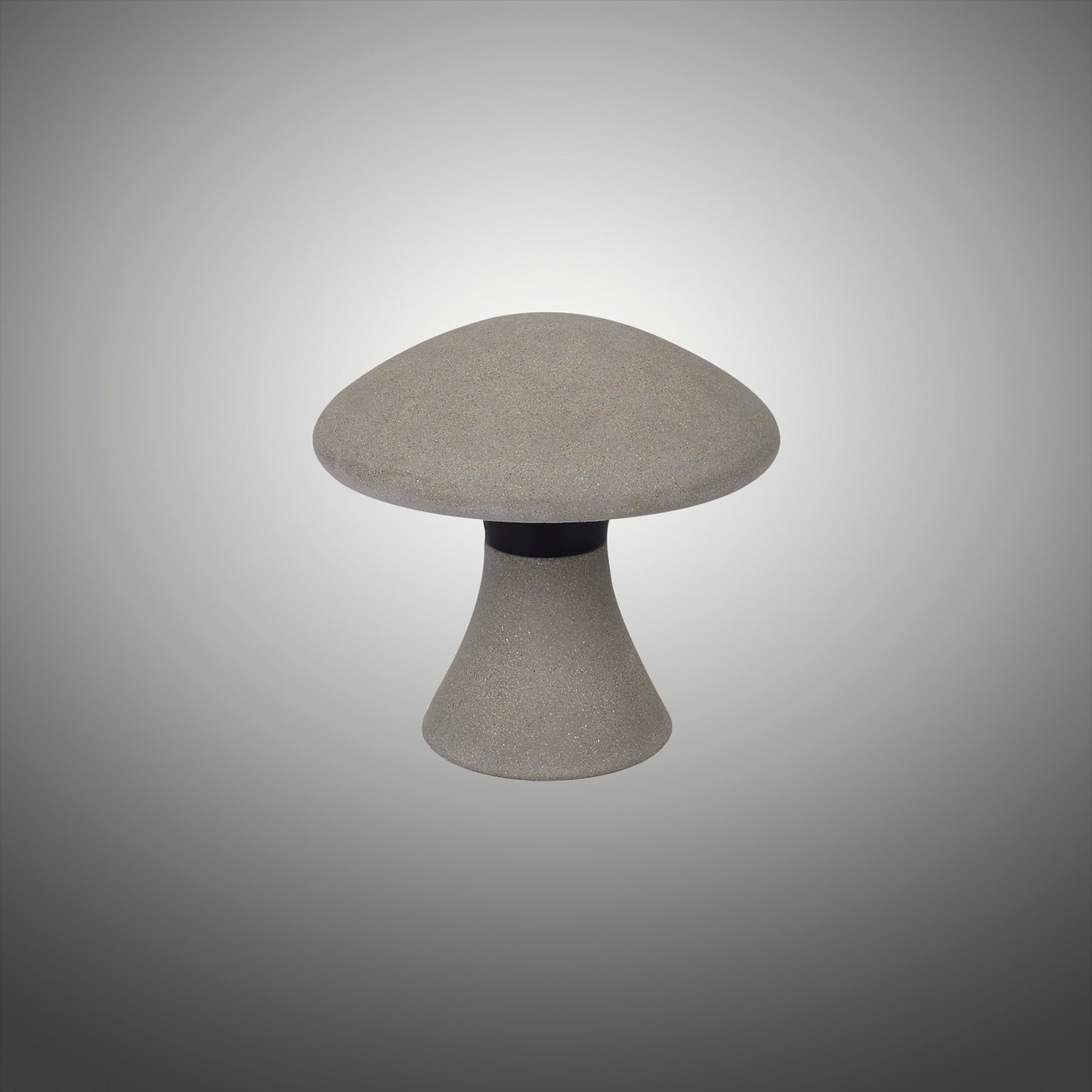 Taos Small Mushroom Bollard, 6.5W LED, 3000K, 490lm, IP65, Dark Grey Cement, 3yrs Warranty by Mantra