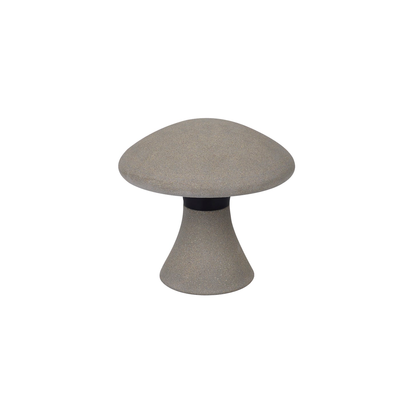 Taos Small Mushroom Bollard, 6.5W LED, 3000K, 490lm, IP65, Dark Grey Cement, 3yrs Warranty by Mantra