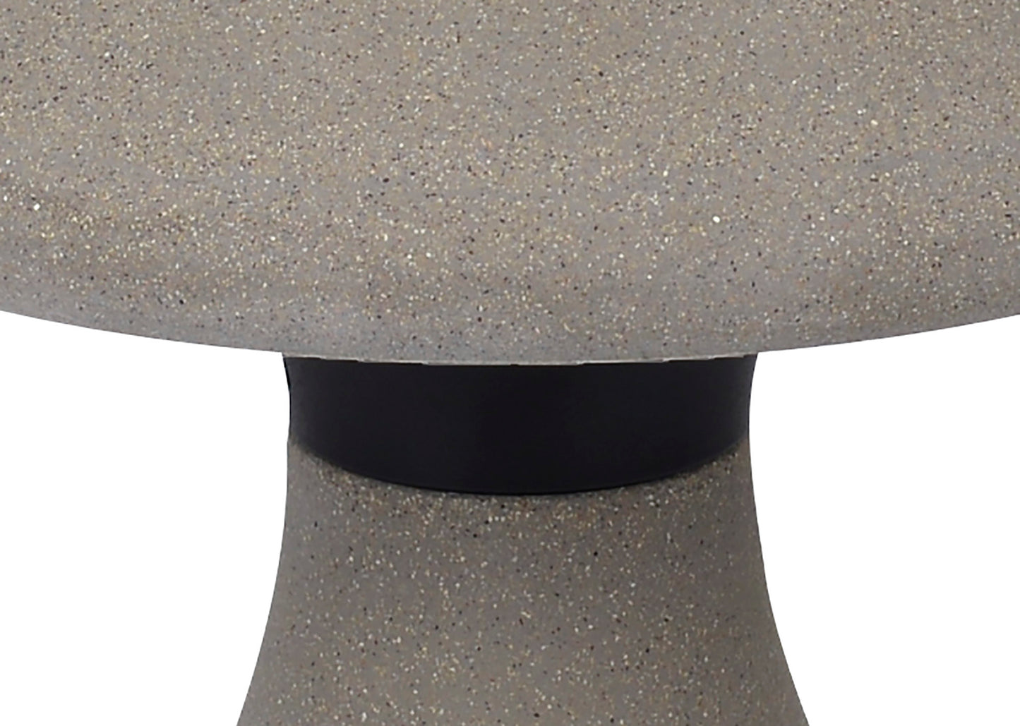 Taos Small Mushroom Bollard, 6.5W LED, 3000K, 490lm, IP65, Dark Grey Cement, 3yrs Warranty by Mantra