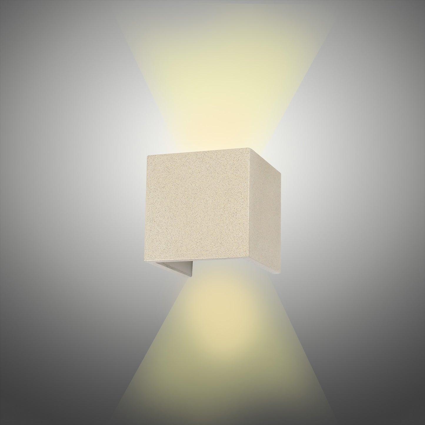 Taos Wall Lamp, 12W LED, 3000K, 1100lm, IP65, White Cement, 3yrs Warranty by Mantra