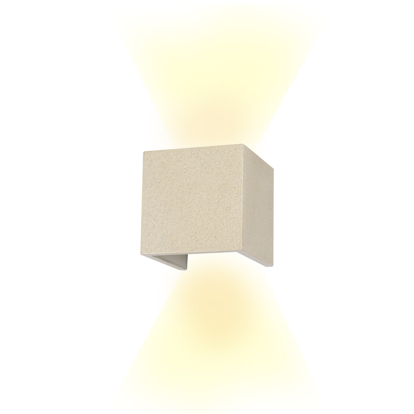 Taos Wall Lamp, 12W LED, 3000K, 1100lm, IP65, White Cement, 3yrs Warranty by Mantra