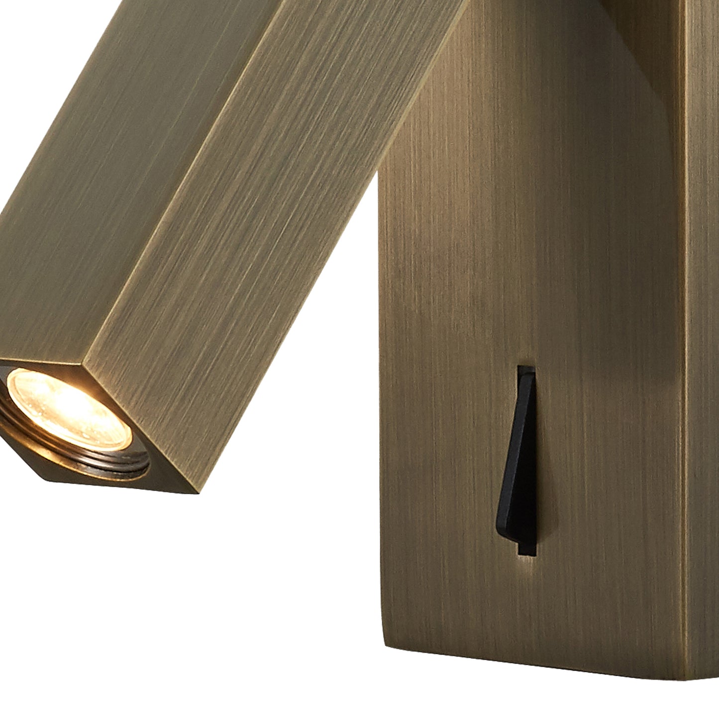 Tarifa Wall/Reading Light, Adjustable 3W LED, 3000K, 210lm, Switched, Antique Brass, 3yrs Warranty by Mantra