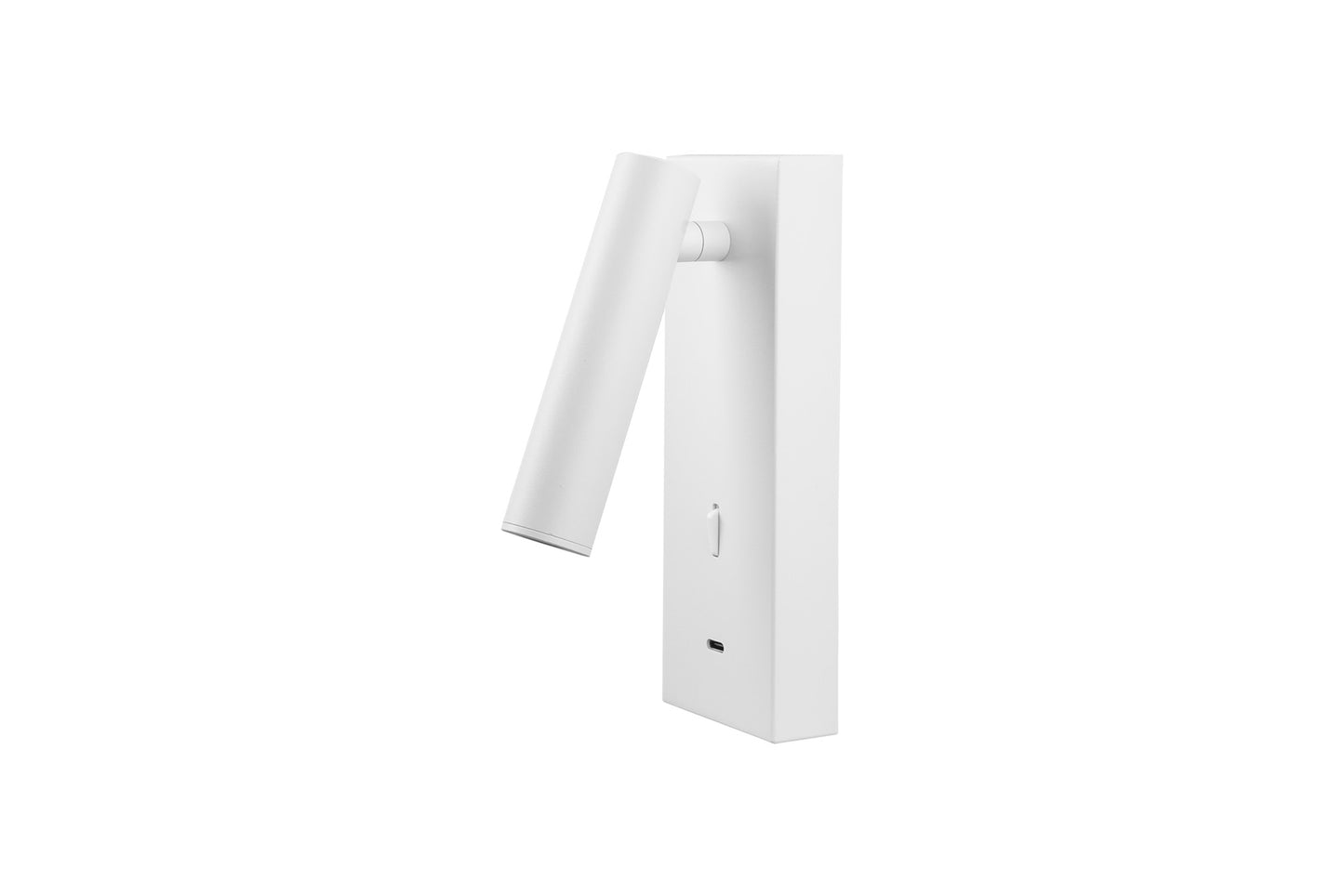 Tarifa II Wall/Reading Light Adjustable With USB-C Socket, 3W LED, 3000K, 210lm, Switched, White, 3yrs Warranty by Mantra