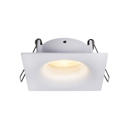 Tavira Recessed Spotlight 8.5cm Square, GU10 (Max 12W), IP54, Cut Out 68mm, White by Mantra