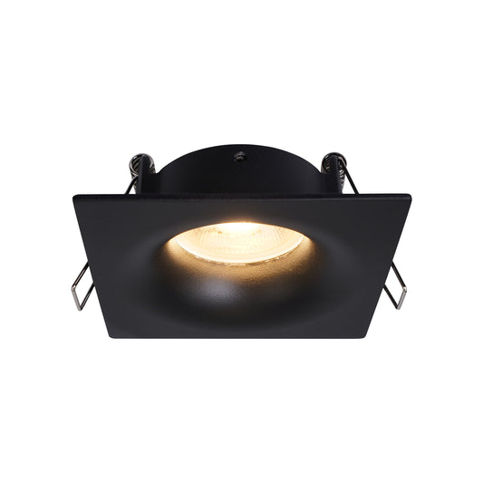 Tavira Recessed Spotlight 8.5cm Square, GU10 (Max 12W), IP54, Cut Out 68mm, Black by Mantra