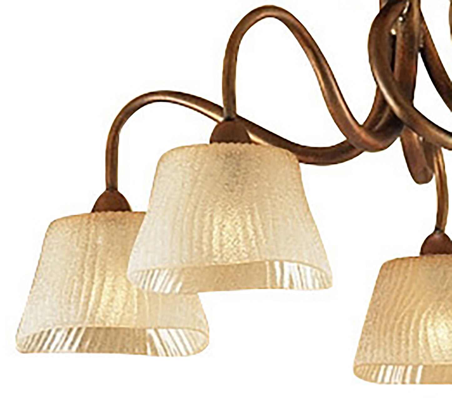 (0039 002) Tentacle Ceiling 5 Light E14, Rustic Gold by Mantra