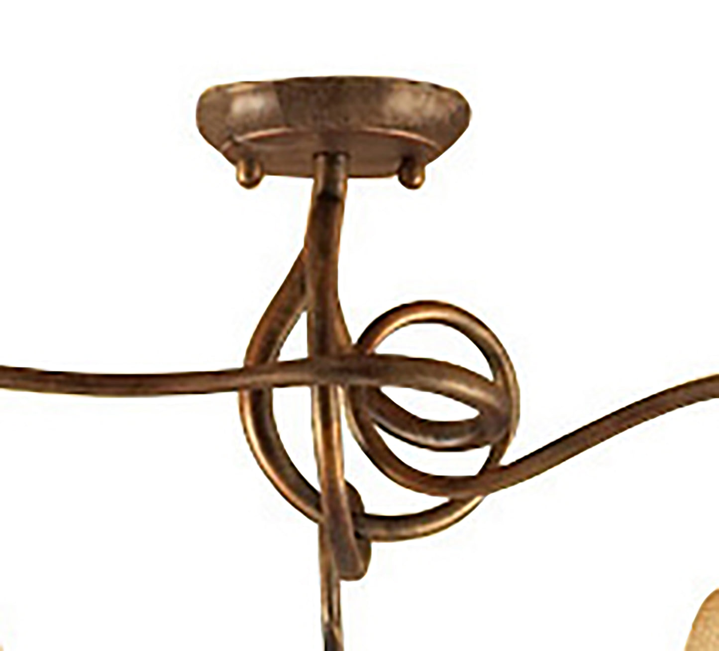 (0039 003) Tentacle Ceiling 3 Light E14, Rustic Gold by Mantra