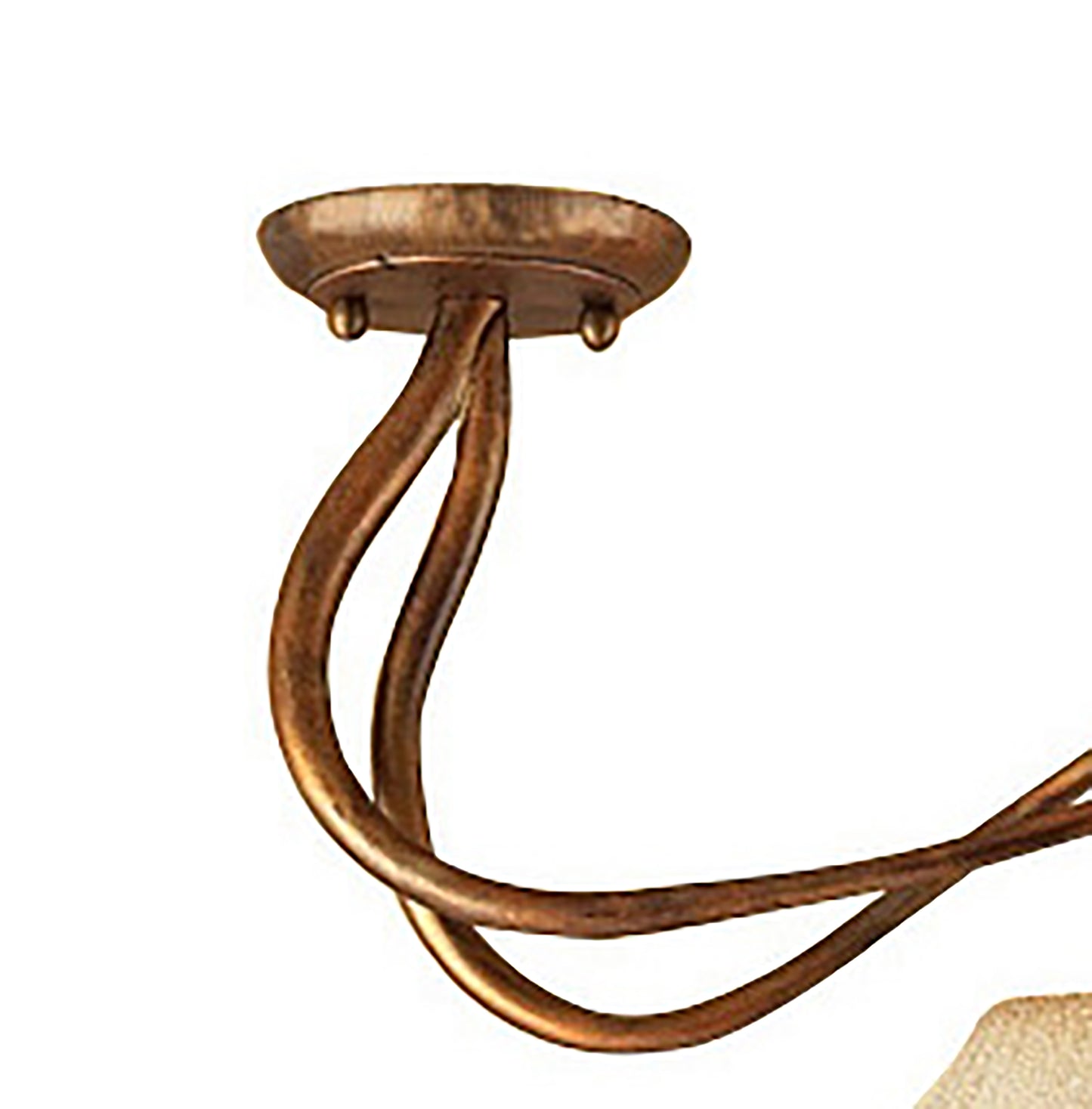 (0039 004) Tentacle Ceiling 2 Light E14, Rustic Gold by Mantra