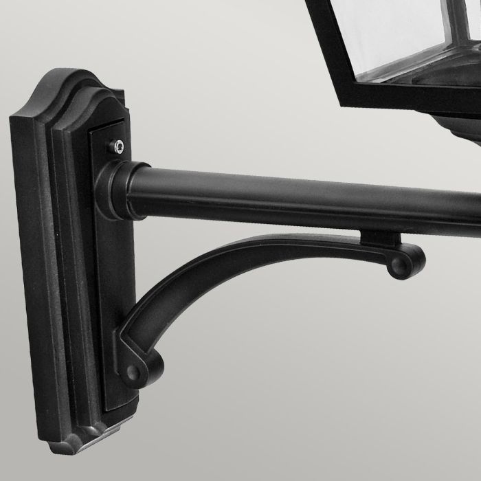 Turin Grande 1 Light Up Wall Lantern - Black