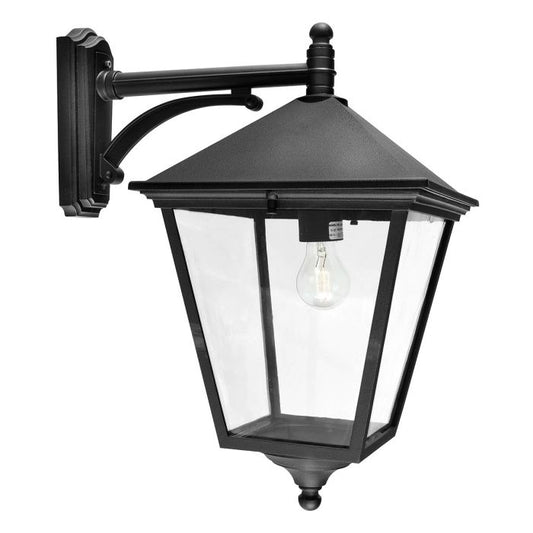 Turin Grande 1 Light Down Wall Lantern - Black