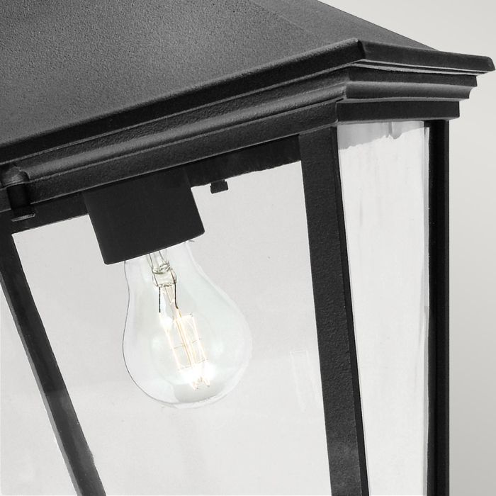 Turin Grande 1 Light Down Wall Lantern - Black